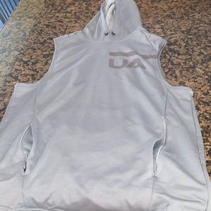 Mens Under Armour Cut Off Hoodie